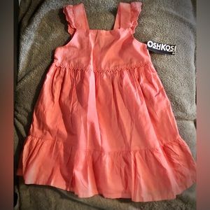 NWT. Little girls lightweight pink dress. Brand: Osh Kosh  / Size:4t